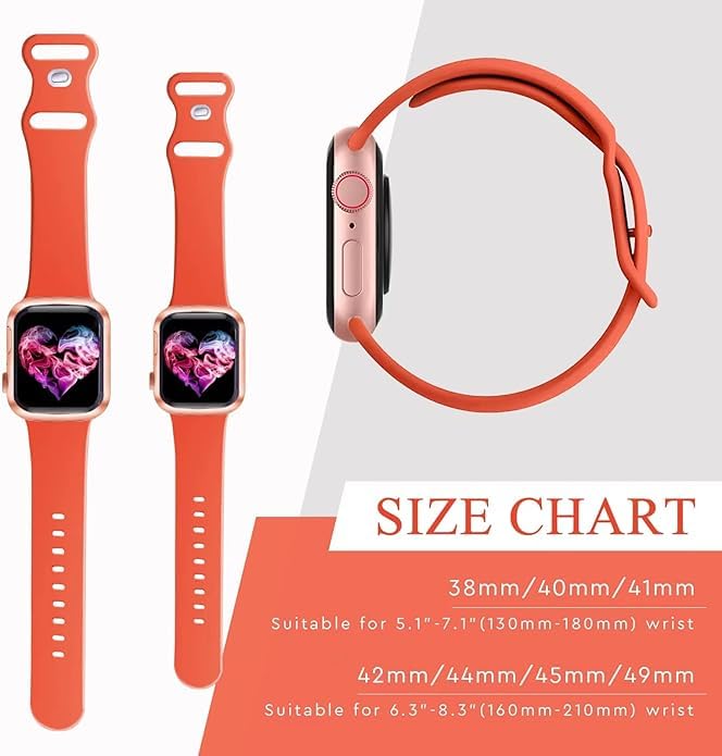 Image of 15Pack Watch Bands Compatible for Apple Watch Band 38mm 40mm 41mm 42mm 44mm 45mm 46mm 49mm Women Men, Soft Silicone Sport Band Strap for iWatch Bands Series Ultra 11 10 9 8 7 6 5 4 3 2 1 SE