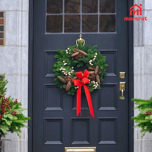 10PCS 10 Inch Wire Wreath Frame Round Form, Metal Wired Rings for Craft and DIY Base, Floral Decor for Outdoor Front Door, Christmas, Wedding, Home Party and New Year Celebration Supplies (Dark Green)