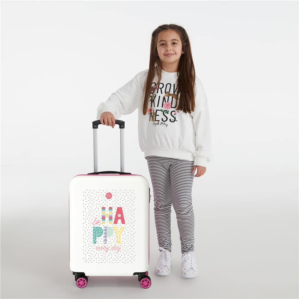 MOVOM Be Happy, Trolley Rigido Cabina 55m Bambine E Ragazze, Multicolore, Media