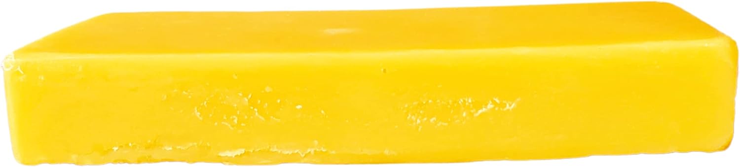 Basic Honey Beeswax Brick - 100% All Natural from American Bees - Cosmetic Grade (1 lb)