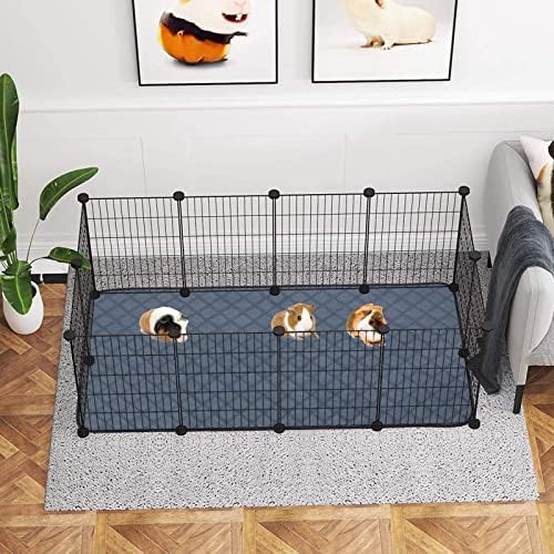 Guinea Pig Cage LinersFast Absorbent Guinea Pig Fleece Bedding for Midwest and C&C Cages with Leakproof Bottom for Small Animals Size 48"x24"