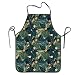 Sunzhenyu Delantales hawaianos con babero de palmera, delantales de cocina, delantales unisex impermeables para restaurante, barbacoa, pintura, manualidades, ver fotos, Talla única