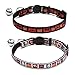 YUTOKEER 2Pcs Halloween Pattern Cat Collar Set with Bell Adjustable Safety Cat Collars Accessories