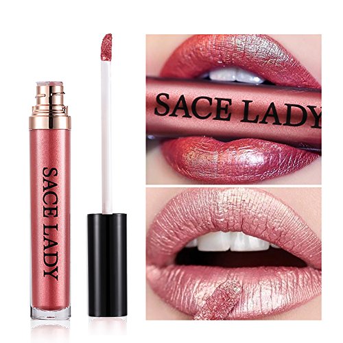 Matte Metallic Liquid Lipstick Long Lasting Waterproof Lip Gloss, No Caking, Kiss-proof, Berry