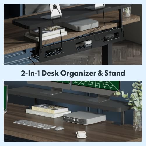 Image of FLEXISPOT Standing Desk with Monitor Riser & Cable Management
