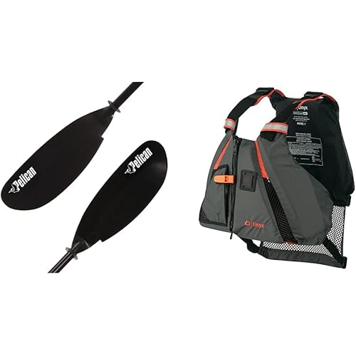 Pelican Poseidon Paddle 89 in + Onyx MoveVent Dynamic Vest (Orange, M/L)