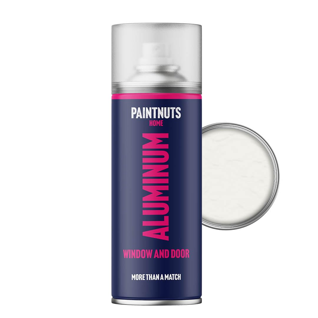 Paintnuts Traffic White Aluminium Window & Door Paint - Ral-9016 - Matt 400Ml Spray Can