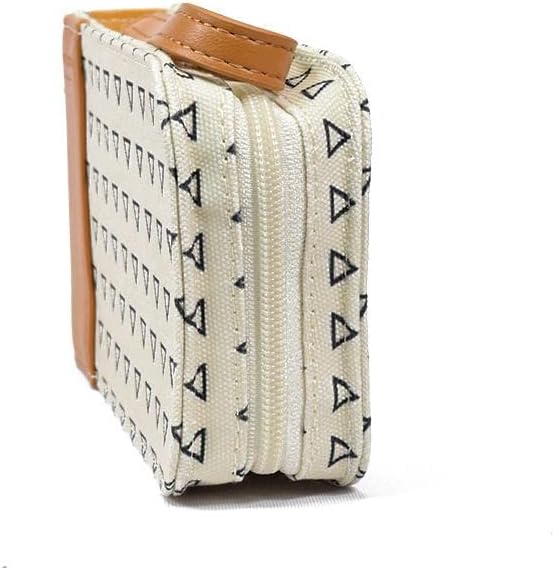 Surfer Gift & Surf Accessory with Stylish Zip Canvas Pouch, Surf Wax Holder, Elastic Loops for Sunscreen, Lip Balm & Wax Scraper - Items shown Included in Surf Kit (White Triangle, Sticky)