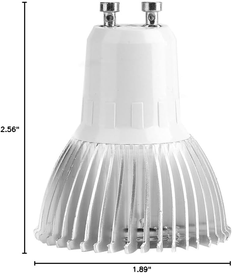 Zerone LED Grow Light Bulb, Plant Flower Hydroponic Bulb Full Spectrum E27/E14/GU10 85-265V 18W 18 LED Halogen Lamp Replacement, Pack of 2(GU10)