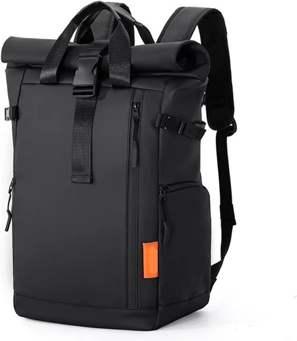 Men's Travel Bag 15.6inch Laptop Computer Backpack Outdoor Waterproof Camping Hiking Business Rucksack(Black)