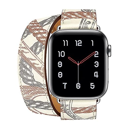 Bracelet de rechange fin en cuir véritable compatible avec Apple Watch 38/40/41 mm, 42/44/45 mm pour iWatch SE Series 7/6/5/4/3/2/1, 38/40/41mm, Cuir véritable,