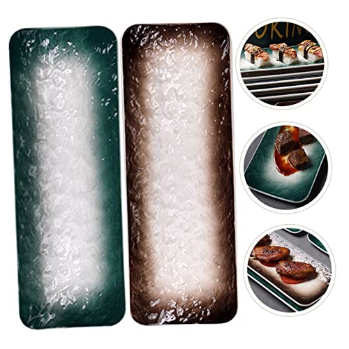 Set de platos de sushi de cerámica elegantes miniatura 3