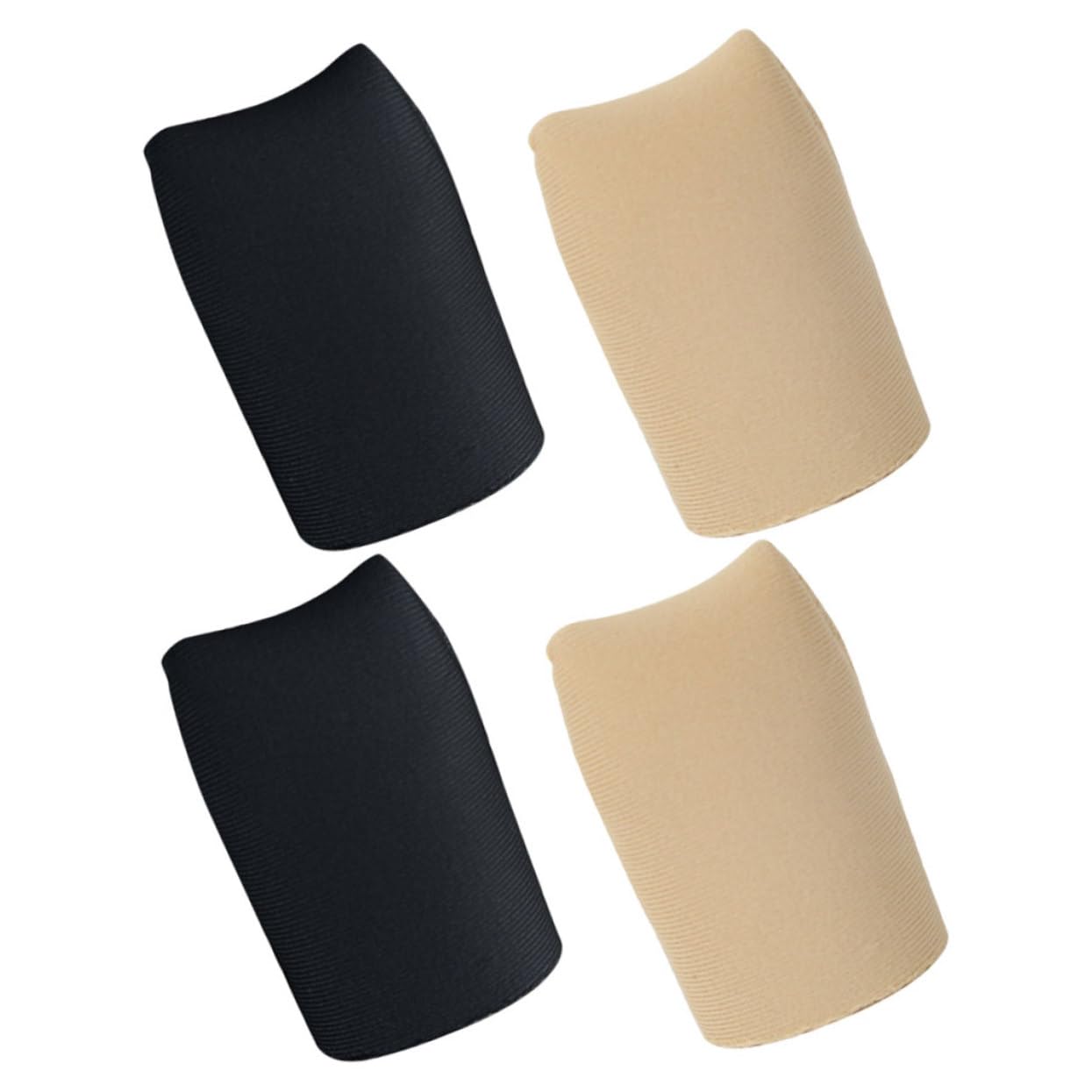 Gatuida 10pairs -wear Toe Sleeves with Silicone Lining of Soft Fabric Closed Caps for Blister and Corn for Everyday Use Skin Tone