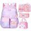 3 Pcs|set Purple Kawaii Backpack