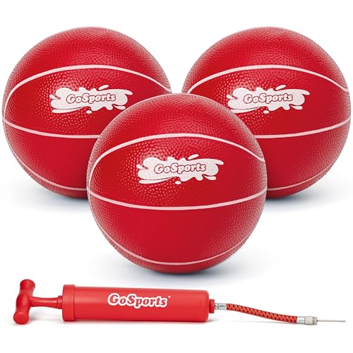 GoSports Swimming Pool Basketballs 6.5 inch, 3 Pack - Great for Floating Water Basketball Hoops