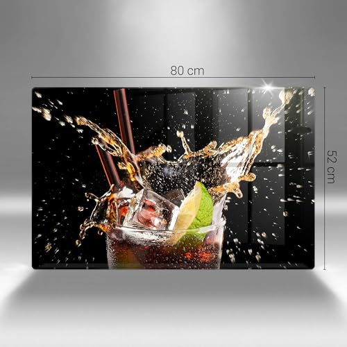 Planche à découper induction premium Wallfluent 80x52cm en verre de sécurité haute qualité