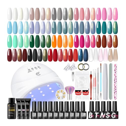 COSCELIA Kit Semipermanente Unghie Professionale,Kit 20 Colori Smalti Semipermanenti per Unghie,3 Colori Gel Unghie Ricostruzione,Lampada Led Unghie,Kit Ricostruzione Unghie
