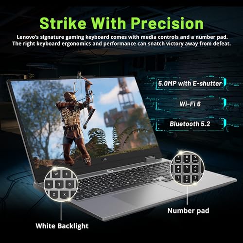 Image of Lenovo LOQ 17.3 inch FHD 165Hz Gaming Laptop, Intel i5-13450HX, NVIDIA GeForce RTX 5050 8GB GDDR7, 16GB DDR5, 2TB Storage (1TB SSD +1TB Docking Station Set), Backlit Keyboard, Wi-Fi 6, Win 11 Pro, Gray