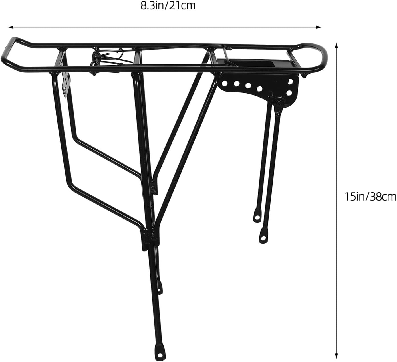 Ciieeo Solid Reinforced Bike Post Rack Rear Cargo Rack for Mountain Bikes with Small Holes Passenger and Luggage Carrier Suitable for Outdoor Cycling