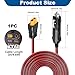 12V/24V Car Cigarette Lighter to XT60 Charging Cable, 3 Meters/10FT 16AWG XT60 Plug Car Charger Cable for Anker SOLIX C200 C300 C1000 F2000, ECOFLOW DELTA 3/2 MAX Solar Generator