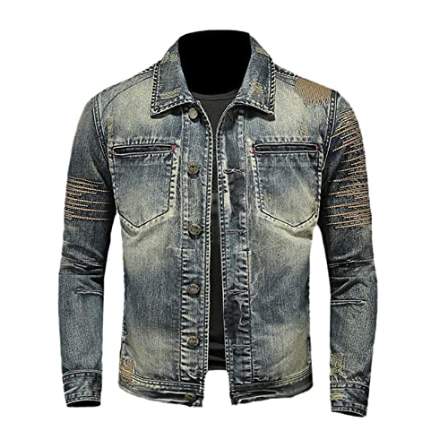 Veste en jean pour homme coloris lavande Kelsiop idéale en mi-saison XL