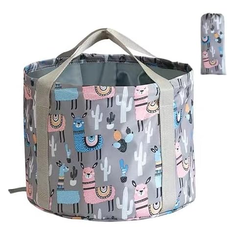 LINYYDS Collapsible Foot Bath Basin Portable Travel Foot Bath Tub Foot Spa Soaking Feet Home Pedicure Basin for Large Feet Portable Foot Spa Soak Tub for Camping Washing Fishing (Gray) Cover