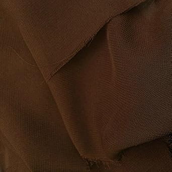 قماش شيفون شفاف صلب من The Fabric Exchange | 100% بوليستر | قماش خفيف الوزن للخياطة والديكور | عرض 58 بوصة | من The Yard 10 Yard، بني