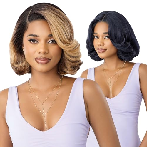 Outre Lace Front Wig - Perfect Hair Line 13X4 - Swoop Series - Swoop 23 (JET BLACK 1)