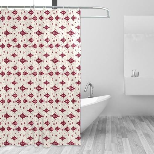 Rideau de douche imperméable et lavable en tissu polyester résistant - 3