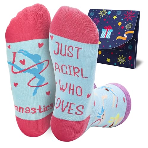 Zuimei Gymnastics Gifts for Girls Funny Socks Gymnastics Gifts for 8 9 10 11 12 Year Olds Girls Gymnastic Accessories Cool Birthday Presents for Daughter Granddaughter Niece