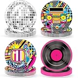 48Pcs Colorful 80s 90s Party Paper Plates 7' Back to 90s 80s Hip Hop Birthday Supplies Retro Music...