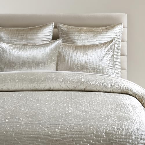 Z Gallerie Glam Velvet Bedding -One Queen Duvet Cover,Grey(Shams not