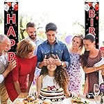 Red and Black Birthday Door Banner Decorations for Men Women, Red Black Happy Birthday Porch Sign Party Supplies, 16th 21st 30th 40th 50th 60th Birthday Backdrop - Image 5