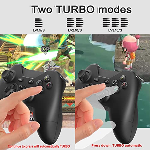 Switch Controller For Nintendo Switch/Lite, Bluetooth Controller With Type-C Charging Cable, Rechargeable Wireless Switch Pro With Wake-Up/Vibration/Motion Control/Auto-Turbo Function For Kid Gift #TOP3