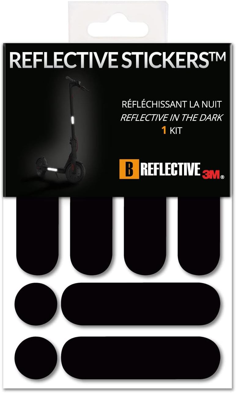 Amazon.fr VFLUO Kit 4 Bandes Stickers Noirs Rétro Réfléchissants pour Casque Moto