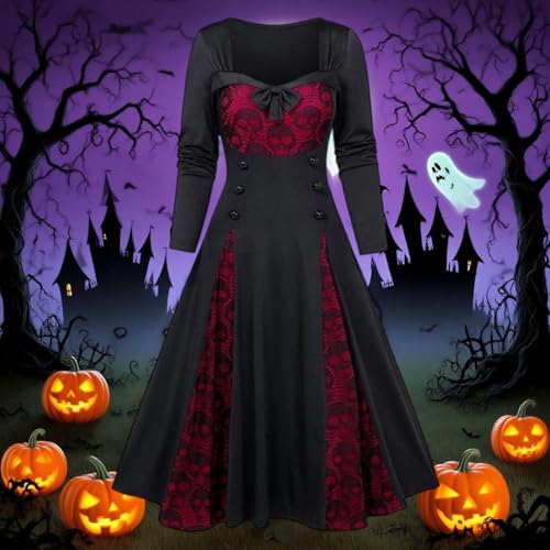 Robe gothique steampunk renaissance costume Halloween de bal vintage - 2