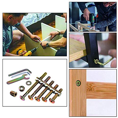 123Pcs M6 Kit Crib Screws Baby Bed Screws Hardware Replacement Kit, Hex Socket Head Cap Screws Nuts For Furniture Beds Crib By Sg Tzh #TOP5