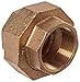 Anderson Metals 38104 Red Brass Pipe Fitting, Union, 1-1/4" Female Pipe