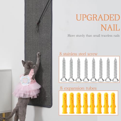 Rascador de pared para gato 66.93x13.38x0.32 pulg miniatura 4