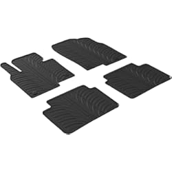 Alfombrillas Mazda Cx5 gled Anillo 0224 Juego de 6 alfombrillas de goma CX 5/2017 de (Perfil T de 4 piezas con clips de montaje), color negro