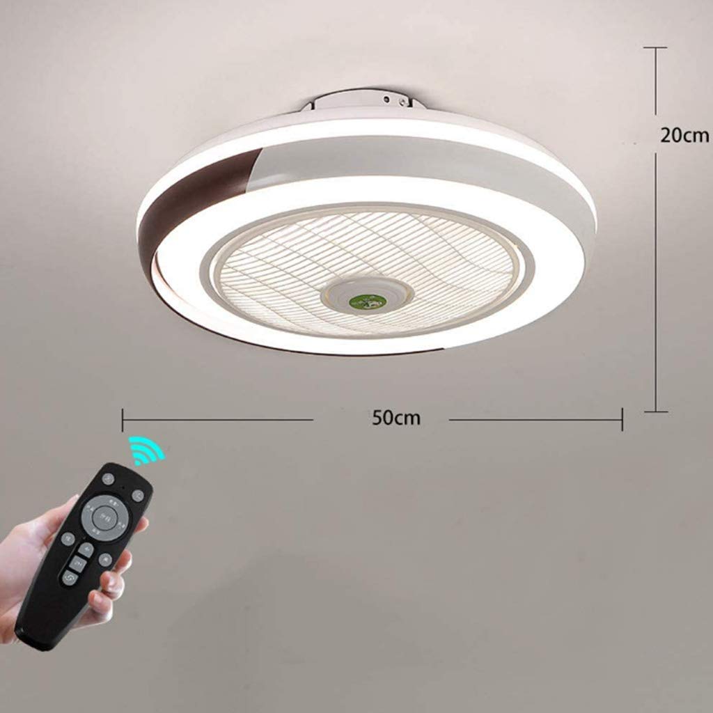 Fan Plafoniera Per Bambini 60W Creativa Moderna Plafoniera 3000-6500K LED Dimmerabile Ventilatore A Soffitto Con Illuminazione E Telecomando Silenzioso Vivaio Camera Da Letto Soggiorno,Marrone