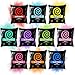 Holi Powder by Chameleon Colors – 50 lbs - 10 Colors. Pure, Authentic Fun – Color Races, 5k, Festival. Red, Yellow, Blue, Green, Orange, Purple, Pink, Navy Blue, Magenta, Aquamarine.