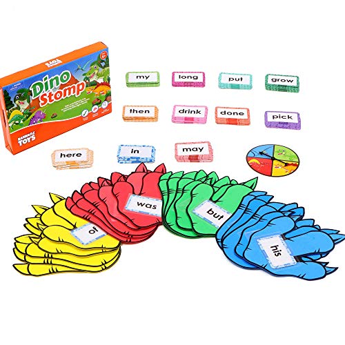 Barnacle Toys Dino Stomp, Dolch Sight Words Flash Cards Kindergarten Learning Games, Learning To Read For Kids Ages 5-7, 1St Grade Learning Materials, Reading Games For Kids Ages 4-8 #TOP1