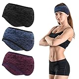 ♠3 Stilvolle Farben: Dieses Elastisch Kopfband Set enthält 3 verschiedene Breit Kopfbänder in den Farben Elegant Purple, dezenten Grey und tiefen Schwarz. Die Farben sind insgesamt schmutzabweisend und sehen nach ein paar Wäschen noch wie neu aus. Hinweis: Wenn es Probleme mit dem Produkt gibt, werden wir sie gerne für Sie lösen.