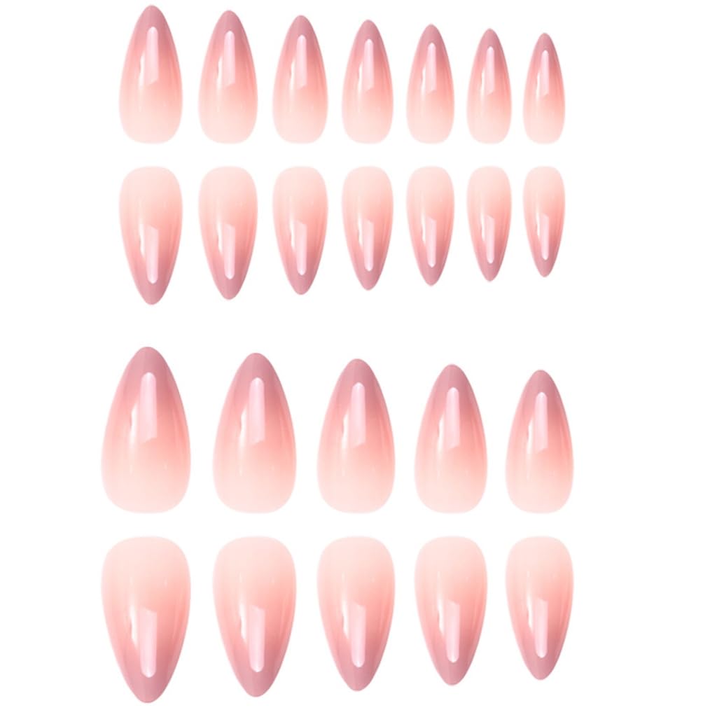 Eye Catching Long Oval 24Piece Set of Manicure Nails Art Accessories Acrylic False Nails for Season