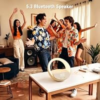 COLSUR Wireless Charger mit Bluetooth Lautsprecher Tageslichtwecker – Ansicht 7