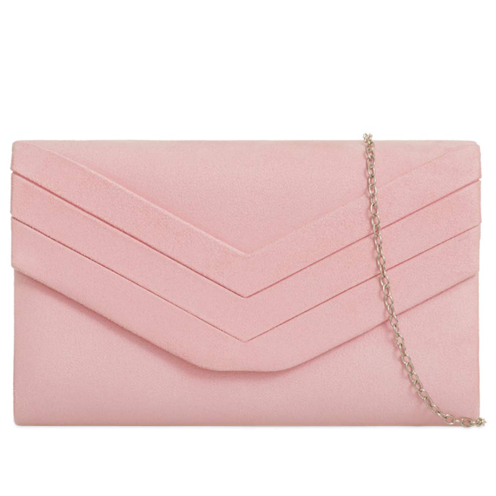 Craze LondonWomens Faux Suede Samantha Clutch Bag Wedding Bridal Prom Handbags