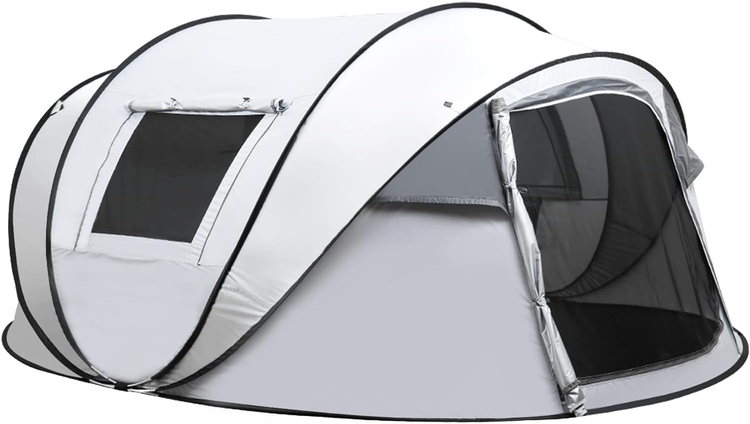 Hcosmy Pop Up Tent, Camping Instant Tent for 5-8 Person, Pre-Assembled Waterproof Automatic Easy Setup 2 Doors and Side Windows Family Tent for Camping Hiking & Traveling, Portable Tent with Carry Bag