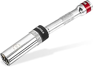 BILITOOLS 5/8-inch Magnetic Spark Plug Socket Swivel Thin Wall Spark Plug Socket 3/8-inch Drive x 6" Total Length with 6-Point, CR-V