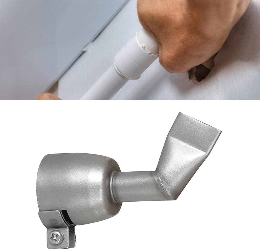 SagaSave Stainless Steel Hot Air Welding Gun Nozzle for Delicate PVC Flooring, Automotive Repairs, and Meticulous Fabric Welding (60°)